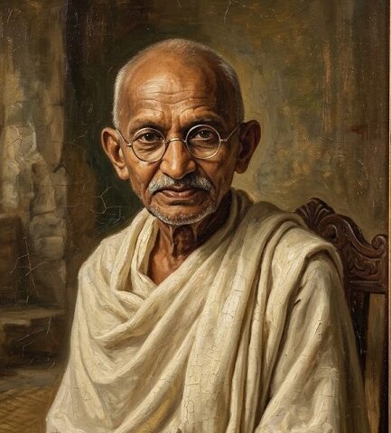 Portrait of Mahatma Gandhi