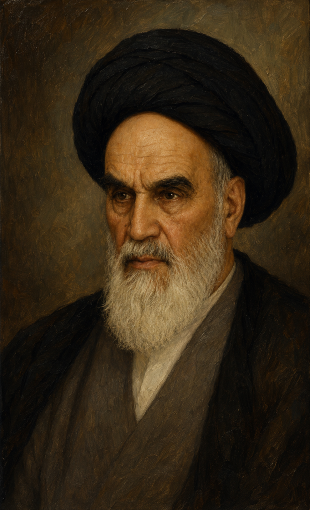 Portrait of Ruhollah Khomeini
