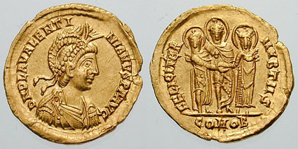 Portrait of Valentinian III