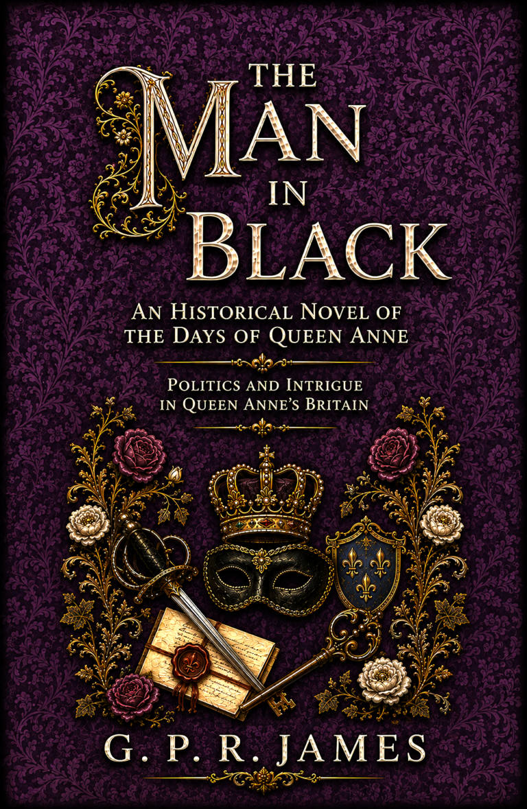 The Man in Black: An Historical Novel of the Days of Queen Anne cover
